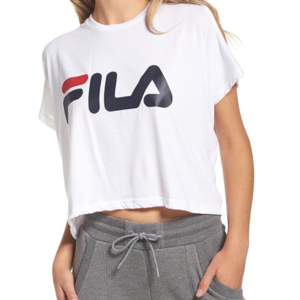 Fila Cold Shoulder Crop Top